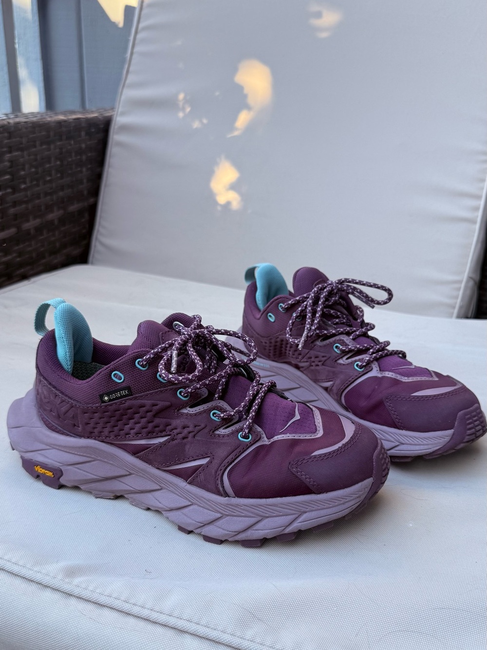 Hoka One One Anacapa Low GTX Women's Hiking Shoes - Grape Wine Mulberry Purple - Picture 3 of 5